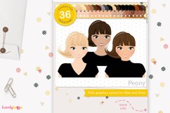 Girl clipart avatar, female logo, social brand LVB65 Peony Product Image 1