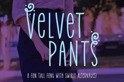 Velvet Pants - a tall, narrow caps font! - Free Font Of The Week Product Image 7