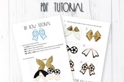 Hair bow template SVG, DIY leather bow template Product Image 3