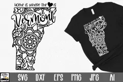 Vermont Mandala SVG File - Home is Where the Heart Is SVG Product Image 1