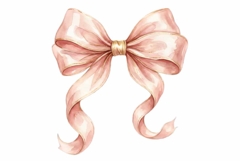 Watercolor satin ribbon coquette bow Product Image 1