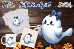 Cute Halloween ghost clipart png | Funny girl shirt designs Product Image 1