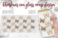 Marry Christmas glass can wrap 16oz BUNDLE|Cute xmas designs Product Image 12