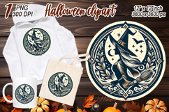 Cute Halloween witch clipart | Abstract shirt designs png Product Image 2