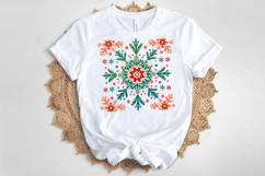 Christmas snowflakes clipart| Snowflake pattern shirt design Product Image 4