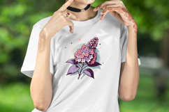 Lilac wildflower clipart | Vintage Summer flower graphics Product Image 4
