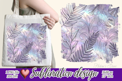 Pastel tropical leaves pattern|Purple sublimation design png Product Image 1