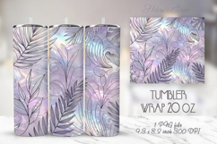 Lilac pastel floral tumbler 20oz wrap sublimation designs Product Image 1