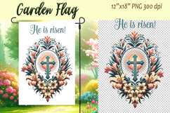Easter Garden Flag Sublimation |Religious sublimation design Product Image 1