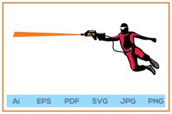 Laser tag game player design illustration Product Image 1