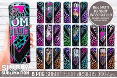 Bad Mom V Split Seamless Tumbler Wraps | Sublimation Product Image 1
