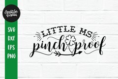 Little Miss Pinch Proof SVG DXF, St Patrick&#039;s Day SVG Product Image 1