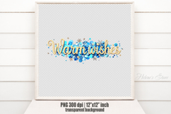 Bright Warm Wishes quote sublimation design clipart png Product Image 2