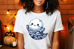 Cute Halloween ghost clipart png | Funny girl shirt designs Product Image 3