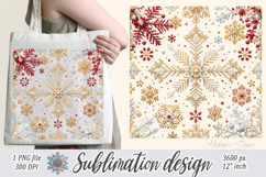 Christmas snowflakes clipart| Snowflake pattern shirt design Product Image 2