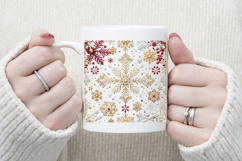 Christmas snowflakes clipart| Snowflake pattern shirt design Product Image 3
