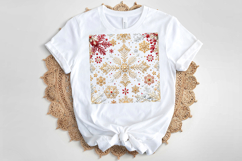 Christmas snowflakes clipart| Snowflake pattern shirt design Product Image 4