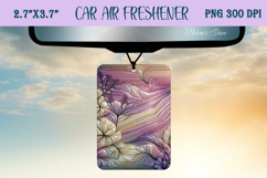 Iridescent magic pattern Air Freshener Car sublimating Product Image 1