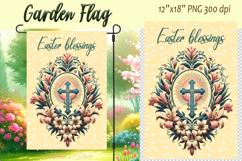 Easter Garden Flag Sublimation |Religious sublimation design Product Image 1