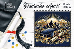 Graduate sublimation png|Graduating vintage postage stamp Product Image 1