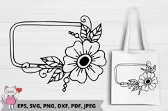 Floral Wreaths SVG, Floral Monograms SVG Product Image 1