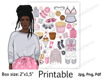 Weekend Home African American Stickers Box Size 2"x1,5" Product Image 3