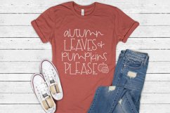 Autumn Leaves and Pumpkins Please SVG DXF PNG Cut File Product Image 2