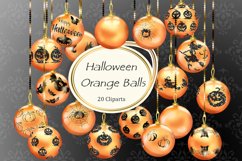 Halloween Orange Baubles Product Image 1