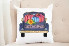 Happy Fall Yall PNG, Truck With Pumpkins, Fall Sublimation Product Image 3