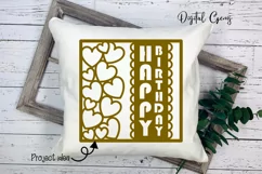 Happy Birthday paper cut design SVG / DXF / EPS / PNG files Product Image 4