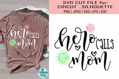 My hero calls me mom svg, mom life svg file Product Image 1