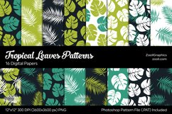 Tropical Leaves Digital Papers Product Image 1
