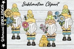 Norman The Gnome Loves Flowers Sublimation Clipart Product Image 1