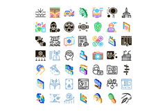 Business, technology, and industry icon set Product Image 1