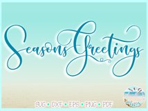 Seasons Greetings Horizontal Wood Sign SVG Dxf Eps Png PDF Product Image 2