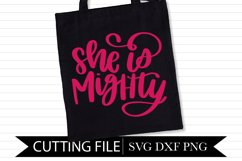 She Is Mighty - Tote - Hand Lettered SVG Product Image 1