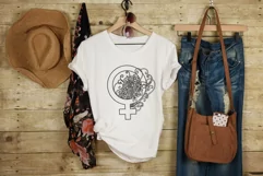 Female SVG Symbol | Gender Female Icon with Flowers Product Image 2