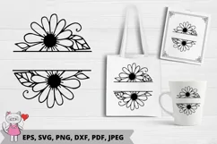 Floral Wreaths SVG, Floral Monograms SVG Product Image 2