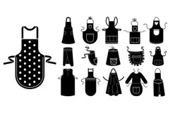 Apron icons set, simple style Product Image 1