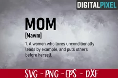 Mothers Day SVG PNG EPS, Mom Noun Svg Cricut File Product Image 1