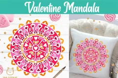 Valentine Mandala with hearts svg , valentines day decor Product Image 6