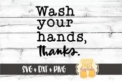 Wash Your Hands Thanks - Flu Season SVG PNG DXF Cut Files Product Image 2