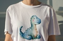 Watercolor Cute Iguanodon Dinosaur Cartoon Product Image 2