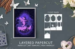 Fairy and fairy tale papercut / Fairy paper cut Product Image 1