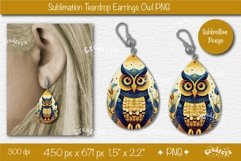 3D Earrings sublimation 3D Teardrop earrings Owl earrings Product Image 1