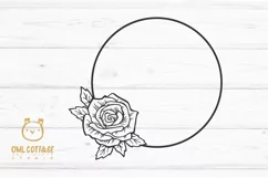 Rose monogram SVG, rose SVG, Wedding flowers, Flowers SVG Product Image 3