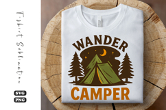 Wander Camper SVG | Camping T-Shirt Design Product Image 1