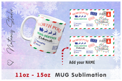 Funny Christmas Santa&#039;s Mail Design - 11oz-15oz Bottom Mug. Product Image 4