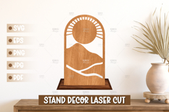 Boho Landscape Laser Cut Artwork Arched Boho Stand Decor Product Image 1
