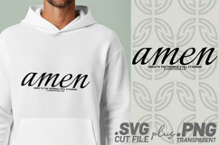 4x Christian Quotes Calm Wins SVG Cut Files Amen Product Image 4